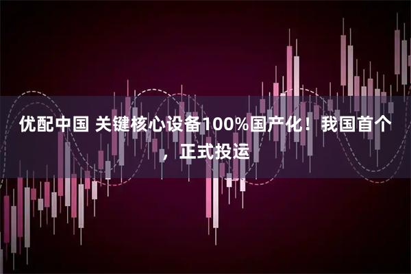 优配中国 关键核心设备100%国产化！我国首个，正式投运